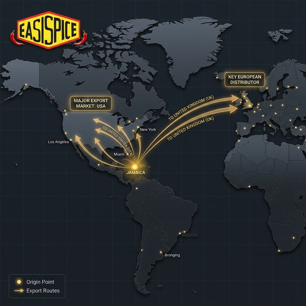 Easispice global distributors and export network map